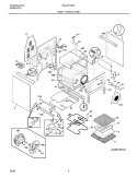 BODY Diagram and Parts List for PGLEF385CQ2  Frigidaire Range
