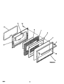 DOOR Diagram and Parts List for WEF322BADA  Frigidaire Range