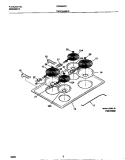 TOP / DRAWER Diagram and Parts List for FED353CCDG  Frigidaire Range