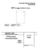 COVER Diagram and Parts List for CGR3600AS0  Frigidaire Dryer