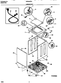 CABINET / TOP Diagram and Parts List for WWS445RBW2  Frigidaire Washer