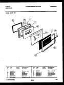 DOOR PARTS Diagram and Parts List for 30-2232-00-01  Tappan Range