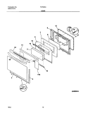 DOOR Diagram and Parts List for FGF355ASC  Frigidaire Range