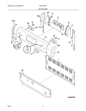 BACKGUARD Diagram and Parts List for FEF361AWF  Frigidaire Range
