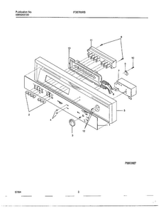 Dishwasher Diagram and Parts List for FDB765RB  Frigidaire Dishwasher