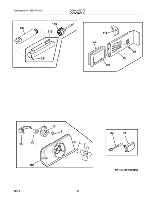 Part Location Diagram of 807747304 Frigidaire HOUSING