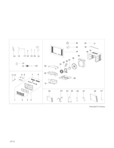Recommended Spare Parts Diagram and Parts List for FRA126CTA14  Frigidaire Air Conditioner