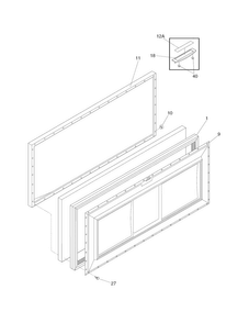 Door Diagram and Parts List for FFC0923DW14  Frigidaire Freezer
