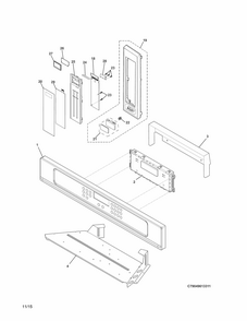 Part Location Diagram of 139038862 Frigidaire CONTROL PANEL ASSEM