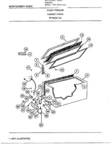 Part Location Diagram of 129118-S Frigidaire Lid white