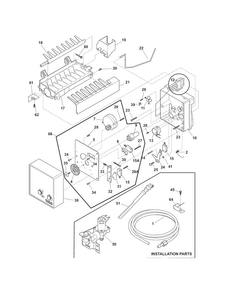 Ice Maker Diagram and Parts List for 25372119014  Kenmore Refrigerator