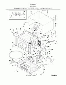 Microwave Diagram and Parts List for 79049603317  Kenmore Microwave