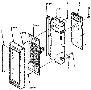 Control Panel Parts Diagram and Parts List for 5648698511  Kenmore Microwave