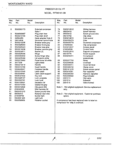 Freezer 23 Cu. Ft. Page 2 Diagram and Parts List for 89161-0B  Frigidaire Freezer