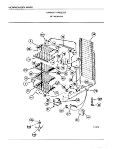 Upright Freezer Page 5 Diagram and Parts List for 49269A  Frigidaire Freezer