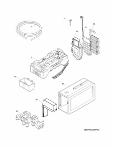 Fresh Food Ice Maker Diagram and Parts List for EW23BC85KSCA  Electrolux Refrigerator