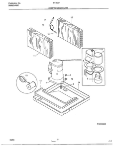 Compressor Parts Diagram and Parts List for 5145001B  Frigidaire Air Conditioner