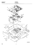 TOP / DRAWER Diagram and Parts List for FES388WGCH  Frigidaire Range