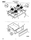 TOP / DRAWER Diagram and Parts List for MEF301PBDJ  Frigidaire Range