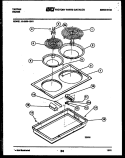 BURNER PARTS Diagram and Parts List for 13-2589-00-01  Tappan Cooktop