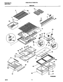 SHELVES Diagram and Parts List for FPGS18TAL4  Frigidaire Refrigerator