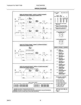 Wiring Diagram Diagram and Parts List for FGEC3645PSB  Frigidaire Cooktop