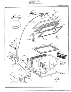 Compact Chest Diagram and Parts List for 80439-7A  Frigidaire Freezer