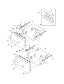 Doors Diagram and Parts List for EI24RD65KS1  Electrolux Refrigerator
