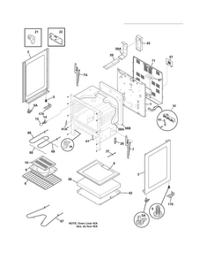 Body Diagram and Parts List for FFEF3012XSA  Frigidaire Range
