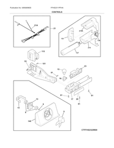 Controls Diagram and Parts List for FFHS2311PFHA  Frigidaire Refrigerator
