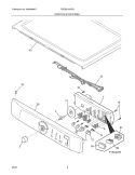 CONTROLS / TOP PANEL Diagram and Parts List for FEQB2152FE0  Frigidaire Dryer