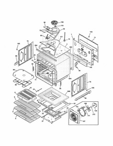 Upper Oven Diagram and Parts List for 79049532312  Kenmore Wall Oven
