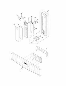 Control Panel Diagram and Parts List for 79048853900  Kenmore Microwave