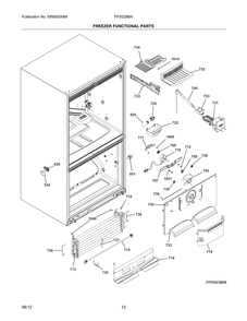 Part Location Diagram of 242257702 Frigidaire Evaporator, Assembly