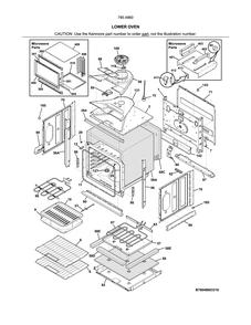Lower Oven Diagram and Parts List for 79049609315  Kenmore Microwave
