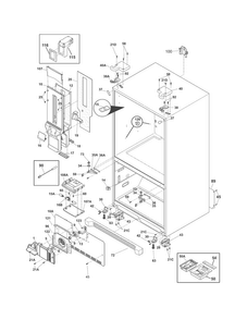 Cabinet Diagram and Parts List for EI27BS16JB6  Electrolux Refrigerator