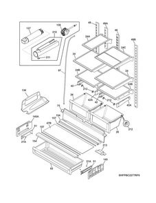 Shelves Diagram and Parts List for FPBC2277RF3  Frigidaire Refrigerator
