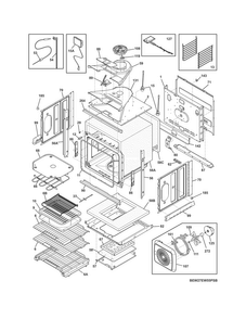 Body Diagram and Parts List for EW27EW55PSB  Electrolux Wall Oven