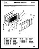 DOOR PARTS Diagram and Parts List for 56-2268-10-15  Tappan Microwave