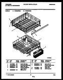 RACKS AND TRAYS Diagram and Parts List for FDB632RBD0  Frigidaire Dishwasher