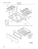 TOP/DRAWER Diagram and Parts List for CRG3490GWWF  Crosley Range