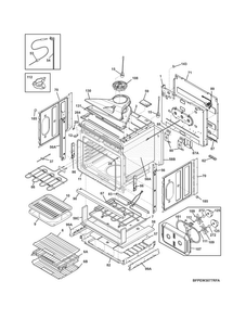 Body Diagram and Parts List for FPEW3077RFA  Frigidaire Wall Oven