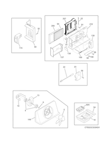 Controls Diagram and Parts List for EI23CS35KS2  Electrolux Refrigerator
