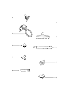Tool Caddy/accessories Diagram and Parts List for EL6988A  Electrolux Canister Vacuum