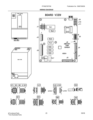 Wiring Diagram Diagram and Parts List for FFHB2750TS6  Frigidaire Refrigerator