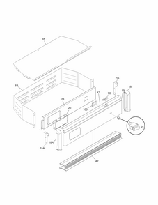 Control Panel Diagram and Parts List for 79040439800  Kenmore Wall Oven