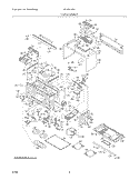 OVEN, CABINET Diagram and Parts List for EI30MH55GSA  Electrolux Microwave