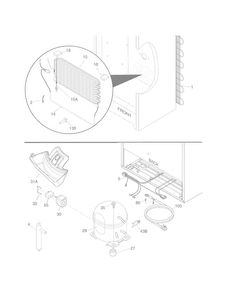 System Diagram and Parts List for 253280528010  Kenmore Freezer