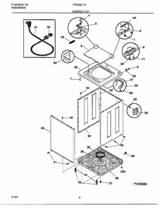 Cabinet/top Diagram and Parts List for FWX6971E  Frigidaire Washer