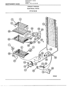 Electrical Parts Diagram and Parts List for 431258-OB  Frigidaire Freezer